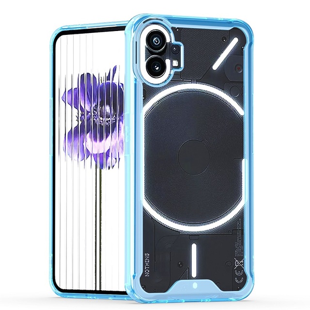 New Clear 2 in 1 Acrylic Back Cover for Nothing Phone 1 Shockproof Bumper Armor Transparent Mobile Phone Case
