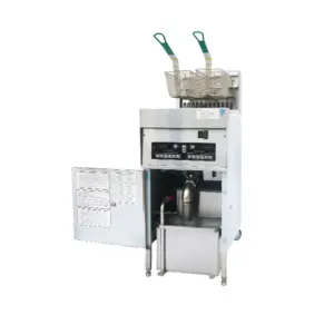 Commercial Electric Deep Fryer Digital Type Stainless Steel Fast Food Kitchen Machine Filter Cart Gas/Propane Fryer Fast Food