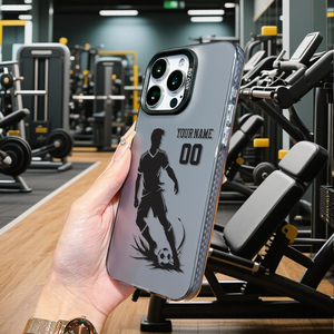 Funda de TPU con Nombre y Número Personalizables para Jugador de Fútbol, Reflectante, Antigolpes, Antihuellas, Pintura UV, 17/16/15/14/13 - Product Image 4