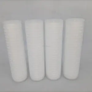 Cartucho de filtro de água líquido ou de tratamento do ar, pp/ptfe/pes/n66/pvdf, cartucho de filtro de água, igual, 0.1 micron, dobramento