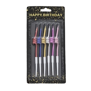 Venta al por Mayor de Velas de <span class=keywords><strong>Cumpleaños</strong></span> <span class=keywords><strong>para</strong></span> Niños, Hechas a Mano, Ecológicas, de Cera de Parafina, Chapadas en Oro, con Diseño de Primavera, Paquete de 6 - Product Image 5