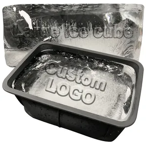 Cubo de hielo de silicona de enfriamiento personalizado, cubo de hielo transparente de cristal grande, bolas de masaje, molde portátil