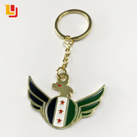 Porte-clés en alliage émaillé avec drapeau de l'armée syrienne libre, vente en gros à prix d'usine, pendentif carte de Syrie en émail
