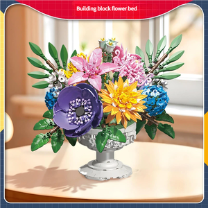 Set Giardino per <span class=keywords><strong>Bambini</strong></span> con Blocchi da Costruzione Componibili, Fioriera Compatibile per Ornamenti Floreali e Piante in Vaso - Product Image 2