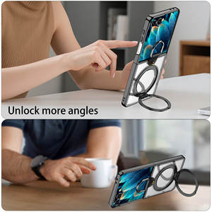 Nueva Funda Protectora para Teléfono con Anillo Giratorio de 360 Grados y Soporte, a Prueba de Golpes, con Protector de Pantalla para Samsung <span class=keywords><strong>Z</strong></span> <span class=keywords><strong>Flip</strong></span> 8 7 6 5 4 <span class=keywords><strong>3</strong></span> - Product Image 4