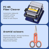 COMPTYCO FTTH 23pcs Fiber Tool Kit Optical Fiber Splicing Tool Box Fiber Cleaver VFL OPM Optic Tool Kit Box Kit Fibra Optica