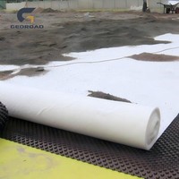 Tela Geotextil No Tejida, Plástico PP Ecológico Industrial para Agricultura, Drenaje, Control de Malezas y Separación de Suelos