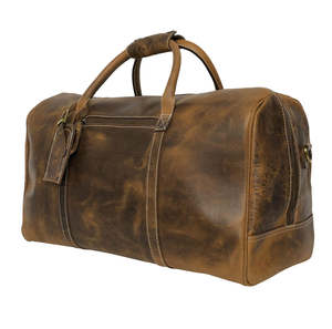 Sac de voyage en cuir véritable pour homme et femme, sac à vêtements, meilleur bagage à main, sac en cuir véritable pour chaussures, unisexe - Product Image 1