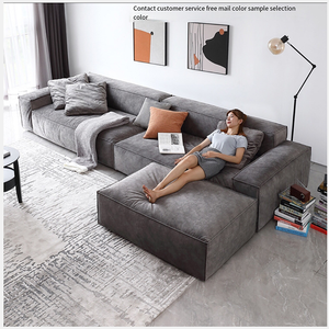 Muebles para el hogar ocio sala de estar para tres personas sofá simple de lujo con otomana - Product Image 1