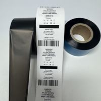 Ruban de transfert thermique Denisson compatible, multicolore, noyau 38 mm, résine lavable, 400 m de long, double face, pour imprimante d'étiquettes de vêtements