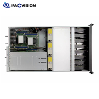Carcasa Optimizada para Servidor GPU 4U PCIe4.0 con Fuente de Alimentación Redundante 4+1, Compatible con 5, 6, 8 y 10 Tarjetas Gráficas, 16 Carriles Completos