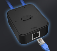 Répartiteur Réseau USB Haute Qualité 1 vers 2, Câble d'Alimentation, Adaptateur Internet RJ45 1000 Mbps Haute Vitesse pour Câble Cat 5/5e/6/7/8 Ordinateur