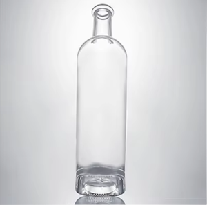 Botella de Vidrio para Licor de Whisky, Ron, Vodka y Tequila de 750 ml, 700 ml y 500 ml, con Tapa de Corcho Redonda, Fondo Grueso, Personalizada de Fábrica a Bajo Precio - Product Image 1