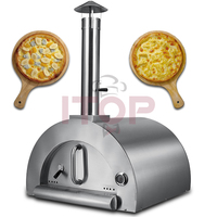 Four à pizza moderne en acier inoxydable pour jardin extérieur, four à bois, cuisine de jardin extérieure allemande, boulangerie, four à pizza
