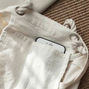 Sac fourre-tout en toile de coton imprimé personnalisé 2020 avec poignée en corde, longue sangle, recyclable pour le shopping, personnalisable - Product Image 4