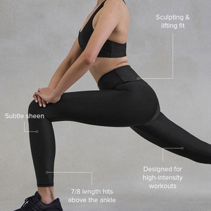 Logo personnalisé Contrôle du ventre Taille haute Leggings de yoga Push Up Sport Leggings Gym Athlétique Séchage rapide <span class=keywords><strong>Jogging</strong></span> Workout Femme - Product Image 4