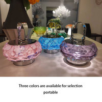 VHFactory Vente Directe Lampes de Table LED Modernes Simples en Cristal Coloré et Acier Inoxydable pour Chambre/Salon Décoration Haut de Gamme
