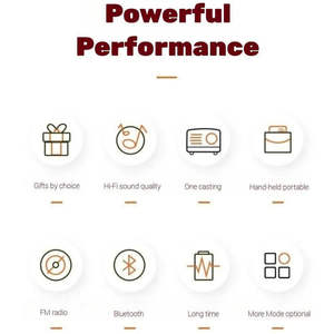 Radio Retro con Bluetooth, Radio FM DSP Estéreo, Compatible con Tarjetas TF y SD, Reproducción USB, Estilo Clásico, Recargable por USB - Product Image 2