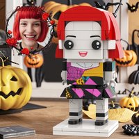 Blocs de construction personnalisés pour Halloween, jouet de briques avec photo personnalisée, costume de citrouille effrayant, mini personnage DIY, souvenir, cadeau OEM