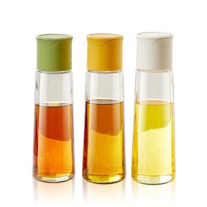 500ml Leakproof White Green Yellow Large Capacity 17oz Cooking Kitchen Glass Seasoning Soy <b>Sauce</b> Olive Oil Dispenser Bottle - Product Image 1
