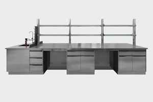 โต๊ะปฏิบัติการเคมีสแตนเลสของโรงพยาบาลยูเคน - เฟอร์นิเจอร์ห้องปฏิบัติการเชิงพาณิชย์ที่ทันสมัยคุณภาพสูง ขายตรง - Product Image 3