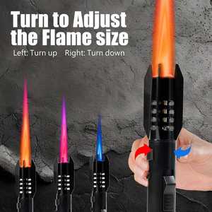 Wholesale Eco-Friendly Rechargeable Metal Torch <b>Lighter</b> Butane Gas Windproof Blue Flame BBQ & Cigarette Gift Box for Giveaways - Product Image 4
