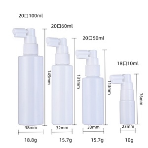 Botella de medicina en aerosol <span class=keywords><strong>nasal</strong></span> de plástico PET de 10/50/60/100ml al por mayor con bomba de pulverización de boca larga para <span class=keywords><strong>enjuague</strong></span> bucal en aerosol <span class=keywords><strong>nasal</strong></span> y oral - Product Image 5