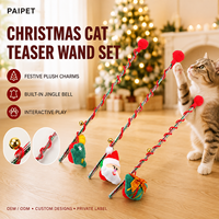 PAIPET Baguette de jeu pour chat de Noël, jouet en coffret cadeau avec clochette, fournisseur de jouets interactifs pour chat, vente en gros personnalisée