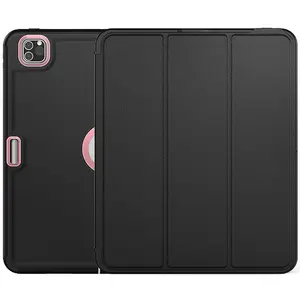 Funda inteligente de cuero PU A prueba de golpes para tableta, funda de TPU con tapa de apagado automático para iPad Pro 12,9 2022