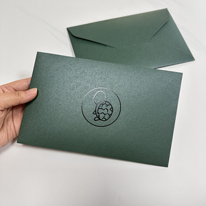 Sobres de Papel Verde Oscuro Personalizados, Tarjetas de Felicitación con Sobre, Embalaje para Invitaciones - Product Image 4