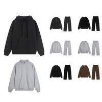 Ensemble de sweats à capuche sportifs personnalisés pour l'automne et l'hiver, en coton ample, unisexe