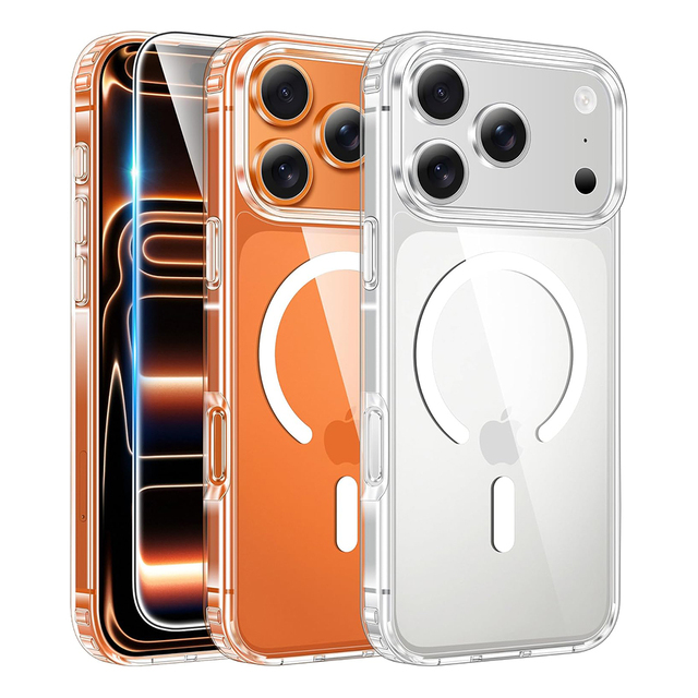 Original Magnetic Transparent Mobile Phone Case  IPhone 17 Pro-Max Case Clear Magnetic Shockproof Cell Cover Phone Cases