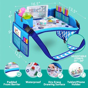 Free sample Sturdy Comfortable Carseat Table <b>Tray</b> Road Trip <b>Lap</b> <b>Desk</b> Organizer Kids Travel <b>Tray</b> for Toddler Car Seat - Product Image 3