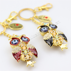 Sang Trọng Dễ Thương 3D Pha Lê Kim Loại Lưu Niệm Quà Tặng <span class=keywords><strong>Owl</strong></span> <span class=keywords><strong>Keyholder</strong></span> Rhinestone Keychain - Product Image 6