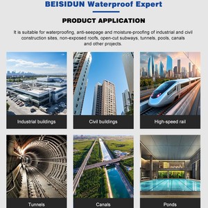 1.2mm-4mm dày kích cỡ khác nhau tự dính SBS Polymer biến đổi bitum cảm thấy gia cố màng chống thấm hiện đại - Product Image 5