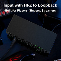 Interface audio filaire professionnelle de haute qualité OEM d'usine, 4 canaux, 24 bits, 192 kHz, carte son USB pour l'enregistrement en studio
