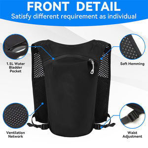 Bag Factory Custom ized Fashion Lauf weste Tasche Leichte wasserdichte Trink packung Wasser blasen fach Multifunktional - Product Image 3