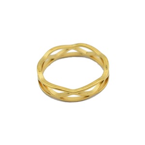 Meilleures ventes : Bagues unisexes en acier inoxydable, design simple ajouré et irrégulier, style luxe discret, bijoux en gros - Product Image 5