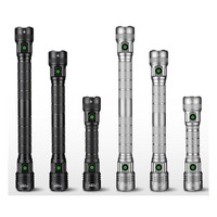 Long-range Telescopic Zoom Long-lasting White Laser High-power Dual-head Flashlight Hunting Hiking Aluminum Portable Torch Light