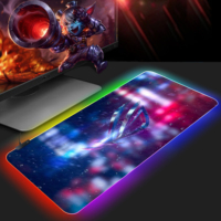Tapis de souris pliable en caoutchouc naturel personnalisé 2022, tapis de souris de jeu rgb gel de jeu led