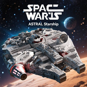 Jouet en vente chaude, kit de construction de vaisseau spatial Millennium Falcon Starfighter de 1340 pièces, série compatible avec l'éclairage, blocs de construction DIY - Product Image 3