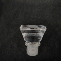 Bouchon en verre cristallin pressé pour vin de fruits, bouteille de liqueur blanche, avec bouchon en verre transparent pour sceller