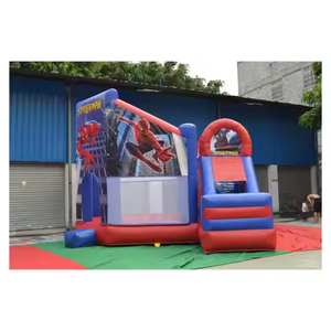 2025 nóng bán <span class=keywords><strong>Inflatable</strong></span> <span class=keywords><strong>Spiderman</strong></span> nhảy bouncy lâu đài đồ chơi với 0.55 mét Bạt PVC từ Plato vật liệu - Product Image 4