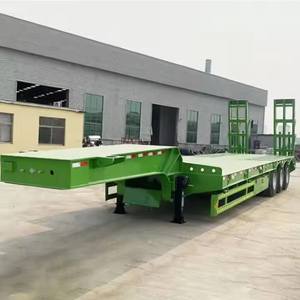 Semi-remorque surbaissée hydraulique extensible d'occasion, 3 essieux, 70 tonnes, 40 pieds, 40 tonnes, 50 tonnes, pour le transport de charges lourdes, à vendre - Product Image 3