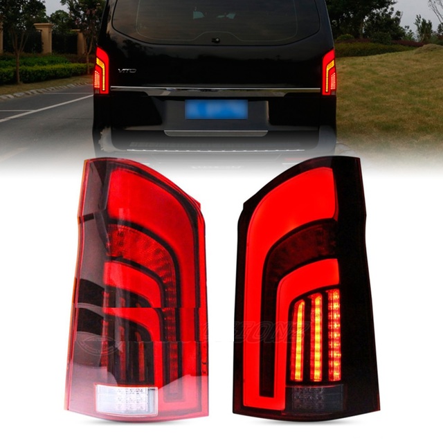 LED Rear Lamp Clear Lens Waterproof 12V for Vito W447 V Class Sequential Turn Signals 2016-2023 New Condition