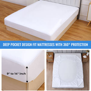 Pelindung Kasur & Penutup Kasur Anti Air & Bernapas, Putih, OEM Grosir - Product Image 2