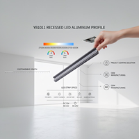 Éclairage LED encastré pour armoires, profil en aluminium, canal en plastique pour panneaux muraux, meubles, éclairage linéaire, solution personnalisée YB1011-35