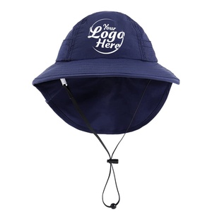 Chapeau de soleil pour enfants avec protection UV et rabat pour le cou, chapeau de plage unisexe pour tout-petits, chapeau de pêche à large bord - Product Image 1
