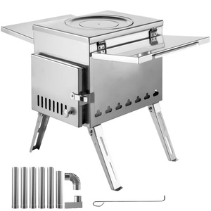 Estufa <span class=keywords><strong>de</strong></span> <span class=keywords><strong>Leña</strong></span> Portátil para Camping, Estufa <span class=keywords><strong>de</strong></span> <span class=keywords><strong>Leña</strong></span> y Parrilla para Barbacoa con <span class=keywords><strong>Chimenea</strong></span>, Más Vendida - Product Image 2