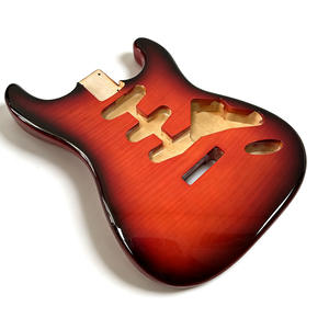Cuerpo de guitarra eléctrica SSS ST de tilo con acabado brillante y tapa de arce flameado Cherry <span class=keywords><strong>Sunburst</strong></span> al por mayor para construcción de guitarras - Product Image 4